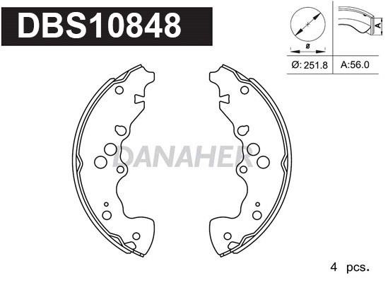 Danaher DBS10848 Brake shoe set DBS10848: Buy near me in Poland at 2407.PL - Good price!
