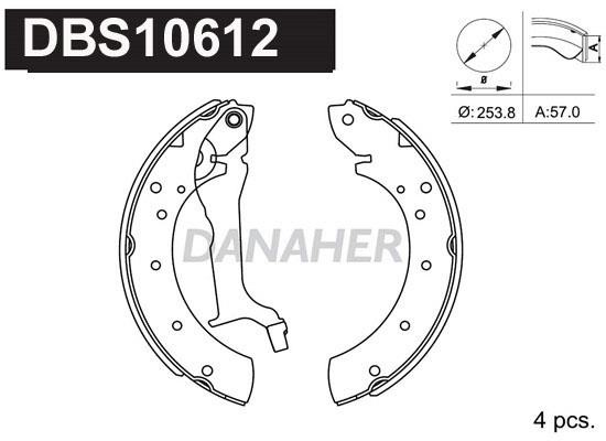 Danaher DBS10612 Колодки гальмівні барабанні, комплект DBS10612: Приваблива ціна - Купити у Польщі на 2407.PL!