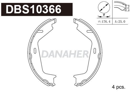 Danaher DBS10366 Колодки гальмівні стояночного гальма DBS10366: Приваблива ціна - Купити у Польщі на 2407.PL!