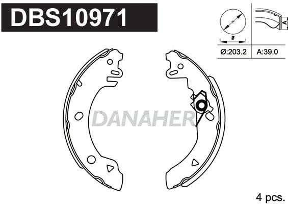 Danaher DBS10971 Колодки гальмівні барабанні, комплект DBS10971: Приваблива ціна - Купити у Польщі на 2407.PL!