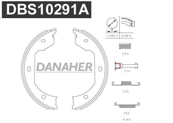 Danaher DBS10291A Parking brake shoes DBS10291A: Buy near me at 2407.PL in Poland at an Affordable price!