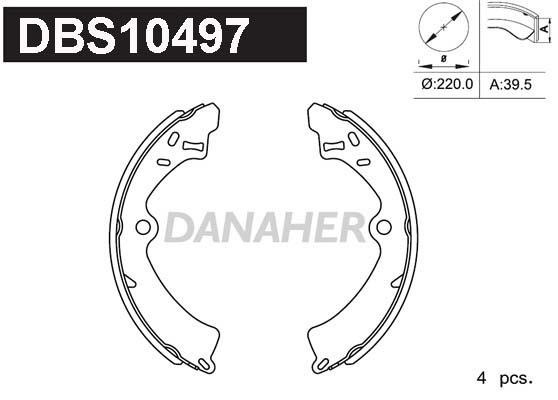 Danaher DBS10497 Колодки тормозные барабанные, комплект DBS10497: Купить в Польше - Отличная цена на 2407.PL!