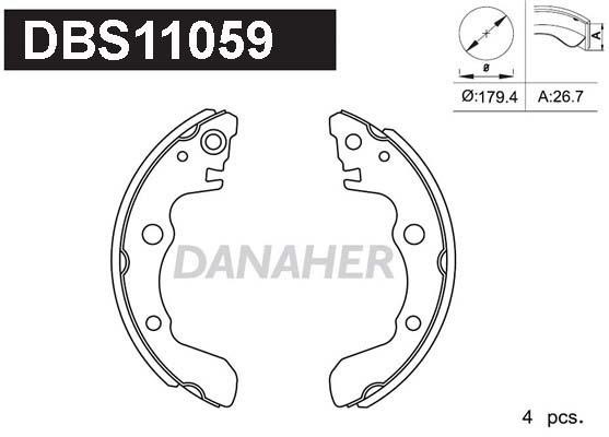 Danaher DBS11059 Колодки гальмівні барабанні, комплект DBS11059: Купити у Польщі - Добра ціна на 2407.PL!