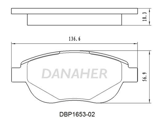 Danaher DBP1653-02 Klocki hamulcowe, zestaw DBP165302: Dobra cena w Polsce na 2407.PL - Kup Teraz!