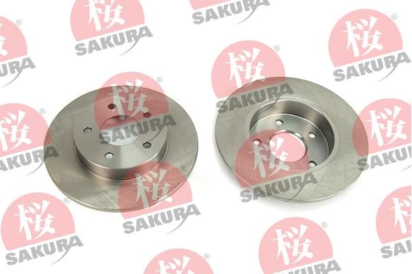 Sakura 605-10-4030 Rear brake disc, non-ventilated 605104030: Buy near me in Poland at 2407.PL - Good price!