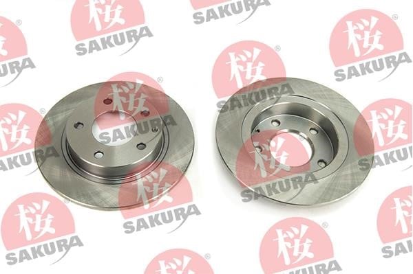 Sakura 605-30-3550 Rear brake disc, non-ventilated 605303550: Buy near me in Poland at 2407.PL - Good price!