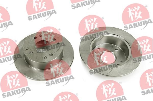 Sakura 605-40-6625 Rear brake disc, non-ventilated 605406625: Buy near me in Poland at 2407.PL - Good price!