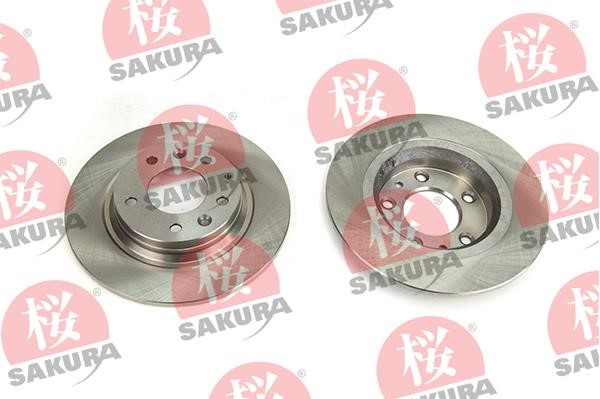 Sakura 605-30-3590 Rear brake disc, non-ventilated 605303590: Buy near me in Poland at 2407.PL - Good price!