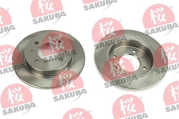 Sakura 605-05-4611 Rear brake disc, non-ventilated 605054611: Buy near me in Poland at 2407.PL - Good price!