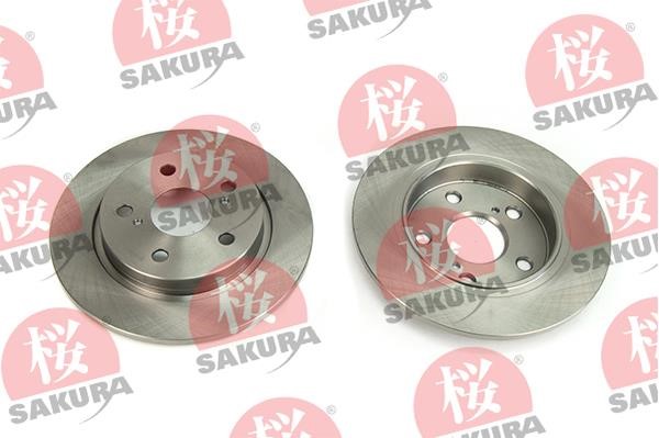 Sakura 605-20-3717 Rear brake disc, non-ventilated 605203717: Buy near me in Poland at 2407.PL - Good price!