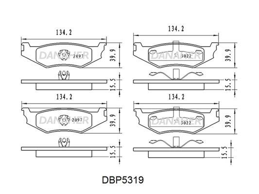 Danaher DBP5319 Тормозные колодки дисковые передние, комплект DBP5319: Отличная цена - Купить в Польше на 2407.PL!