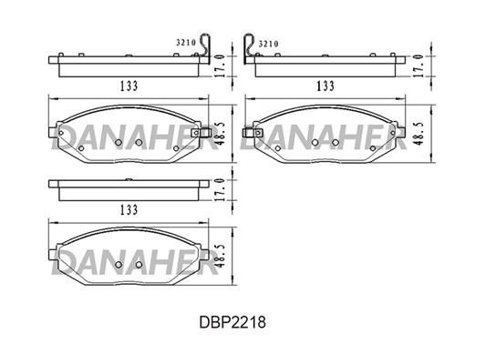 Danaher DBP2218 Brake Pad Set, disc brake DBP2218: Buy near me in Poland at 2407.PL - Good price!