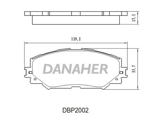 Danaher DBP2002 Гальмівні колодки, комплект DBP2002: Приваблива ціна - Купити у Польщі на 2407.PL!