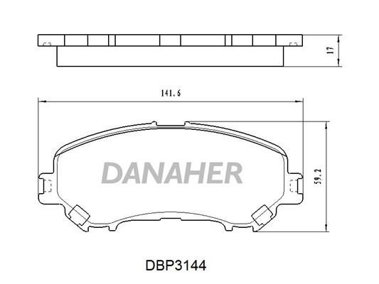 Danaher DBP3144 Тормозные колодки дисковые, комплект DBP3144: Отличная цена - Купить в Польше на 2407.PL!