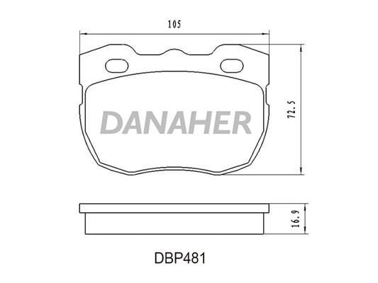 Danaher DBP481 Тормозные колодки дисковые, комплект DBP481: Отличная цена - Купить в Польше на 2407.PL!