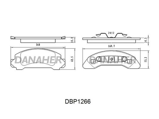Danaher DBP1266 Brake Pad Set, disc brake DBP1266: Buy near me in Poland at 2407.PL - Good price!