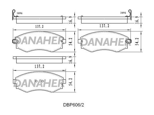 Danaher DBP606/2 Brake Pad Set, disc brake DBP6062: Buy near me in Poland at 2407.PL - Good price!