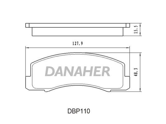 Danaher DBP110 Гальмівні колодки, комплект DBP110: Приваблива ціна - Купити у Польщі на 2407.PL!