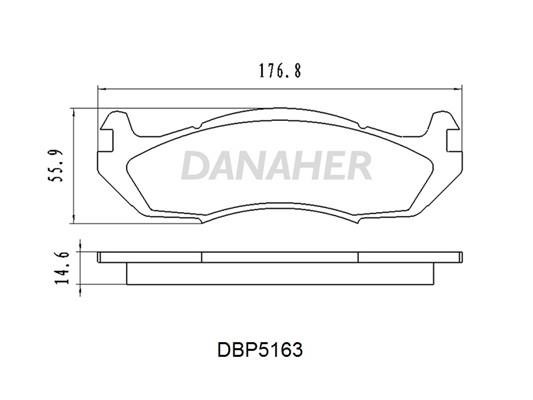 Danaher DBP5163 Тормозные колодки дисковые задние, комплект DBP5163: Отличная цена - Купить в Польше на 2407.PL!