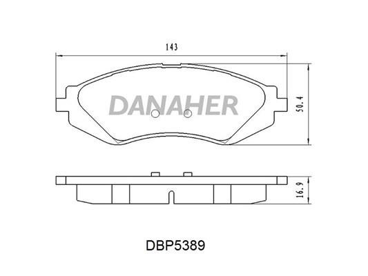 Danaher DBP5389 Scheibenbremsbeläge, Set DBP5389: Kaufen Sie zu einem guten Preis in Polen bei 2407.PL!