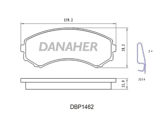 Danaher DBP1462 Тормозные колодки дисковые, комплект DBP1462: Отличная цена - Купить в Польше на 2407.PL!