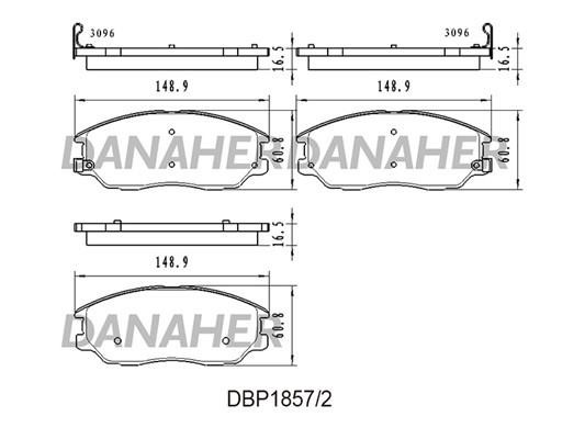 Danaher DBP1857/2 Тормозные колодки дисковые, комплект DBP18572: Отличная цена - Купить в Польше на 2407.PL!