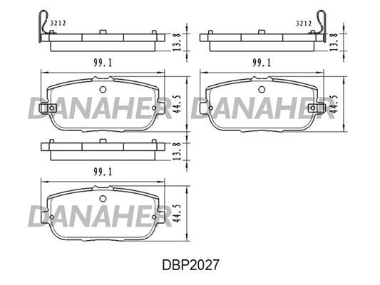 Danaher DBP2027 Brake Pad Set, disc brake DBP2027: Buy near me in Poland at 2407.PL - Good price!