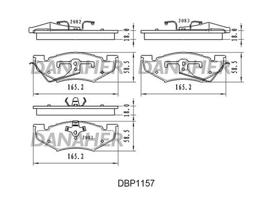 Danaher DBP1157 Тормозные колодки дисковые, комплект DBP1157: Отличная цена - Купить в Польше на 2407.PL!