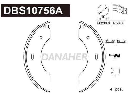Danaher DBS10756A Brake shoe set DBS10756A: Buy near me in Poland at 2407.PL - Good price!