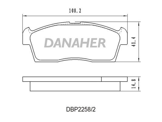 Danaher DBP2258/2 Brake Pad Set, disc brake DBP22582: Buy near me in Poland at 2407.PL - Good price!
