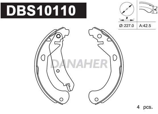 Danaher DBS10110 Brake shoe set DBS10110: Buy near me at 2407.PL in Poland at an Affordable price!