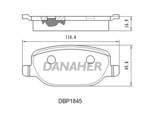 Danaher DBP1845 Brake Pad Set, disc brake DBP1845: Buy near me in Poland at 2407.PL - Good price!