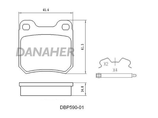 Danaher DBP590-01 Тормозные колодки дисковые, комплект DBP59001: Отличная цена - Купить в Польше на 2407.PL!