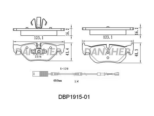 Danaher DBP1915-01 Тормозные колодки дисковые, комплект DBP191501: Отличная цена - Купить в Польше на 2407.PL!