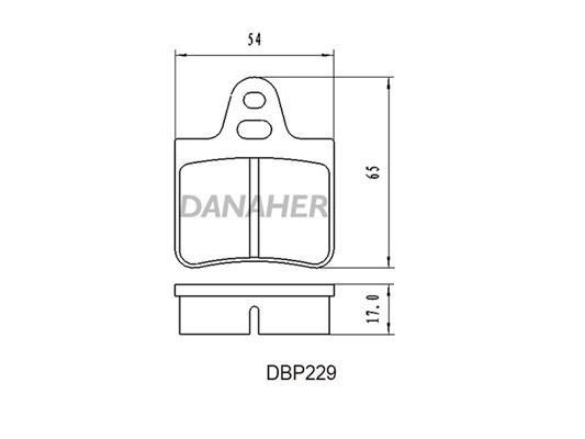 Danaher DBP229 Brake Pad Set, disc brake DBP229: Buy near me in Poland at 2407.PL - Good price!