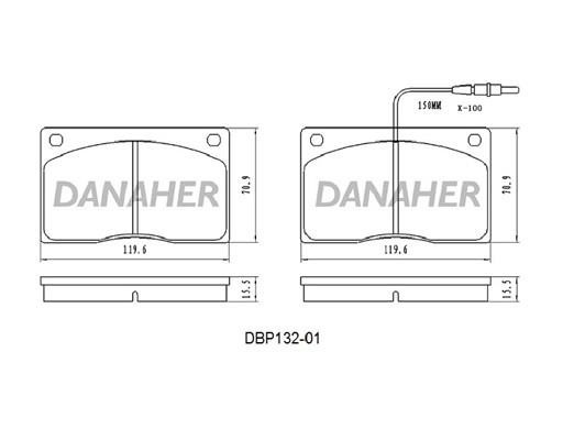 Danaher DBP132-01 Тормозные колодки дисковые, комплект DBP13201: Отличная цена - Купить в Польше на 2407.PL!