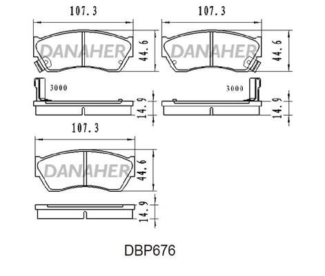 Danaher DBP676 Гальмівні колодки, комплект DBP676: Приваблива ціна - Купити у Польщі на 2407.PL!