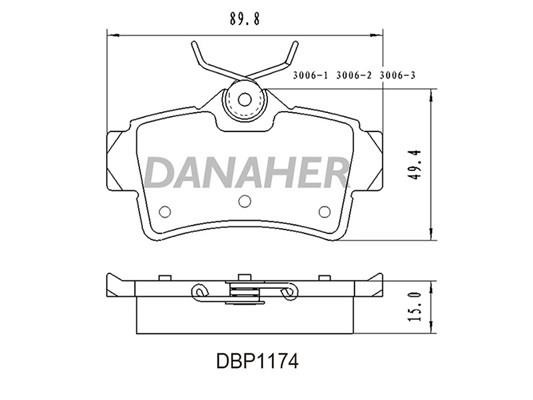 Danaher DBP1174 Klocki hamulcowe, zestaw DBP1174: Dobra cena w Polsce na 2407.PL - Kup Teraz!