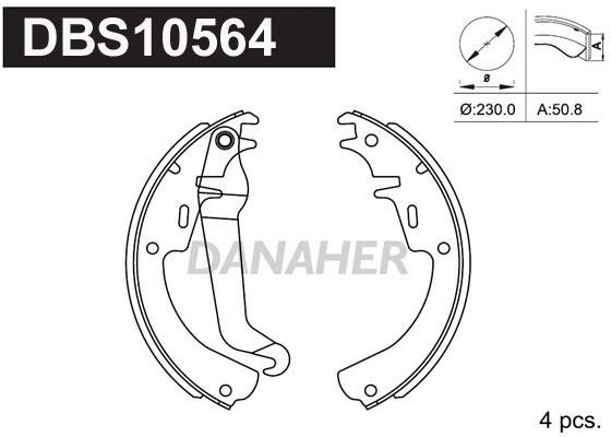 Danaher DBS10564 Brake shoe set DBS10564: Buy near me at 2407.PL in Poland at an Affordable price!