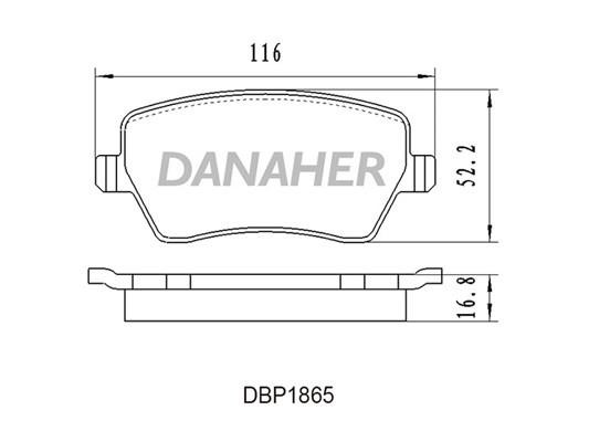 Danaher DBP1865 Тормозные колодки дисковые, комплект DBP1865: Отличная цена - Купить в Польше на 2407.PL!