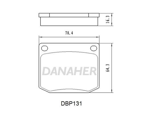 Danaher DBP131 Brake Pad Set, disc brake DBP131: Buy near me in Poland at 2407.PL - Good price!