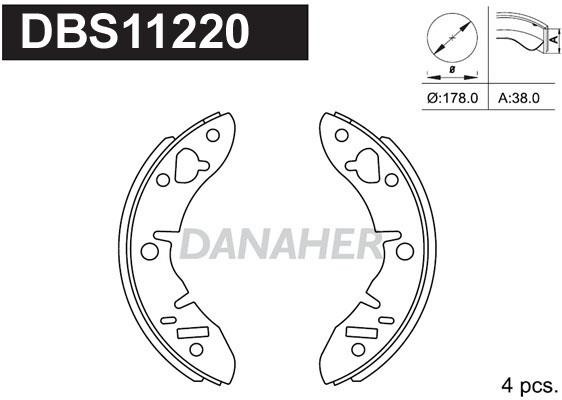 Danaher DBS11220 Колодки тормозные барабанные, комплект DBS11220: Отличная цена - Купить в Польше на 2407.PL!