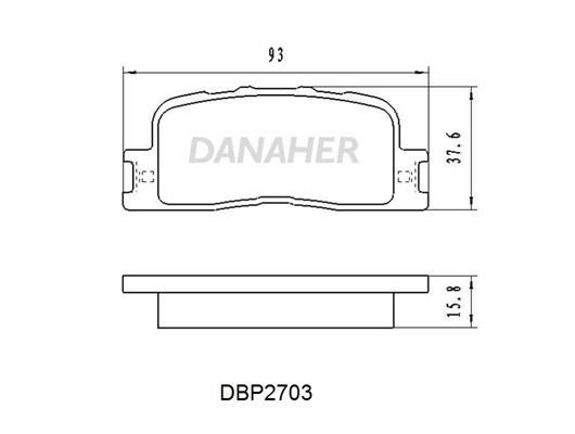 Danaher DBP2703 Тормозные колодки дисковые, комплект DBP2703: Купить в Польше - Отличная цена на 2407.PL!