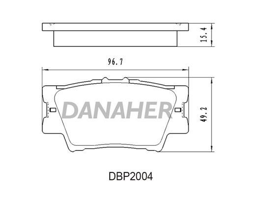Danaher DBP2004 Brake Pad Set, disc brake DBP2004: Buy near me in Poland at 2407.PL - Good price!