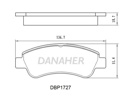 Danaher DBP1727 Тормозные колодки дисковые, комплект DBP1727: Отличная цена - Купить в Польше на 2407.PL!