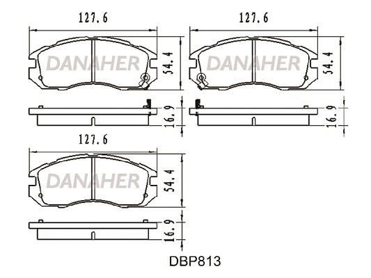 Danaher DBP813 Тормозные колодки дисковые, комплект DBP813: Отличная цена - Купить в Польше на 2407.PL!