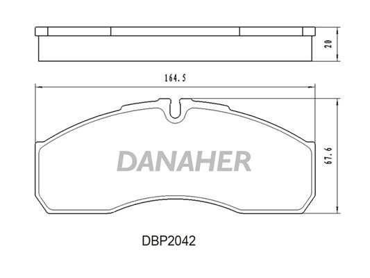 Danaher DBP2042 Тормозные колодки дисковые, комплект DBP2042: Отличная цена - Купить в Польше на 2407.PL!