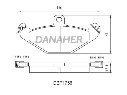 Danaher DBP1756 Тормозные колодки дисковые, комплект DBP1756: Купить в Польше - Отличная цена на 2407.PL!