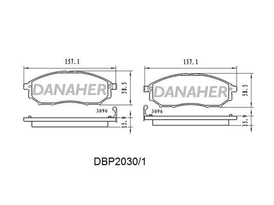Danaher DBP2030/1 Scheibenbremsbeläge, Set DBP20301: Kaufen Sie zu einem guten Preis in Polen bei 2407.PL!