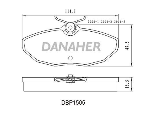 Danaher DBP1505 Brake Pad Set, disc brake DBP1505: Buy near me in Poland at 2407.PL - Good price!